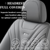 image:imageCoverado Car Seat Covers Full Set Automotive Front and Rear Seat Covers with Backrest Nappa Leather Car Seat Protectors Waterproof Universal for Most VehiclesGray