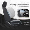image:imageCoverado Car Seat Covers Full Set Automotive Front and Rear Seat Covers with Backrest Nappa Leather Car Seat Protectors Waterproof Universal for Most VehiclesBlackGray