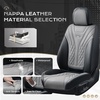 image:imageCoverado Car Seat Covers Full Set Automotive Front and Rear Seat Covers with Backrest Nappa Leather Car Seat Protectors Waterproof Universal for Most VehiclesBlackGray