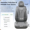 image:imageCoverado Car Seat Covers Full Set Automotive Front and Rear Seat Covers with Backrest Nappa Leather Car Seat Protectors Waterproof Universal for Most VehiclesGray