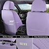 image:imageCoverado Car Seat Covers Full Set Automotive Front and Rear Seat Covers with Backrest Nappa Leather Car Seat Protectors Waterproof Universal for Most VehiclesPurple