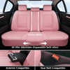 image:imageCoverado Car Seat Covers Full Set Automotive Front and Rear Seat Covers with Backrest Nappa Leather Car Seat Protectors Waterproof Universal for Most VehiclesPink1