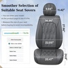 image:imageCoverado Car Seat Covers Full Set Luxury Leather Seat Covers for Cars Front and Back Seat Covers Waterproof Car Seat Protector Car Seat Cushion Universal Fit Most CarsBlueampWhiteEmbossedGray
