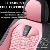 image:imageCoverado Car Seat Covers Full Set Luxury Leather Seat Covers for Cars Front and Back Seat Covers Waterproof Car Seat Protector Car Seat Cushion Universal Fit Most CarsBlueampWhiteSoftPink