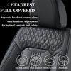 image:imageCoverado Car Seat Covers Full Set Luxury Leather Seat Covers for Cars Front and Back Seat Covers Waterproof Car Seat Protector Car Seat Cushion Universal Fit Most CarsBlueampWhiteAir BackrestBlack