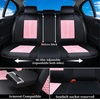 image:imageCoverado Car Seat Covers Full Set Luxury Leather Seat Covers for Cars Front and Back Seat Covers Waterproof Car Seat Protector Car Seat Cushion Universal Fit Most CarsBlueampWhiteSoftPink
