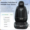image:imageCoverado Car Seat Covers Full Set Luxury Leather Seat Covers for Cars Front and Back Seat Covers Waterproof Car Seat Protector Car Seat Cushion Universal Fit Most CarsBlueampWhiteSoftBlackBlue