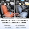 image:imageCoverado Car Seat Covers Full Set Luxury Leather Seat Covers for Cars Front and Back Seat Covers Waterproof Car Seat Protector Car Seat Cushion Universal Fit Most CarsBlueampWhiteEmbossedGray