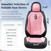 image:imageCoverado Car Seat Covers Full Set Luxury Leather Seat Covers for Cars Front and Back Seat Covers Waterproof Car Seat Protector Car Seat Cushion Universal Fit Most CarsBlueampWhiteSoftPink