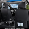 image:imageCoverado Car Seat Covers Full Set Luxury Leather Seat Covers for Cars Front and Back Seat Covers Waterproof Car Seat Protector Car Seat Cushion Universal Fit Most CarsBlueampWhiteSoftBlack