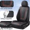 image:imageCoverado Car Seat Covers Full Set Luxury Leather Seat Covers for Cars Front and Back Seat Covers Waterproof Car Seat Protector Car Seat Cushion Universal Fit Most CarsBlueampWhiteBlack  RedLine