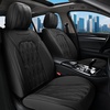 image:imageCoverado Car Seat Covers Full Set Luxury Leather Seat Covers for Cars Front and Back Seat Covers Waterproof Car Seat Protector Car Seat Cushion Universal Fit Most CarsBlueampWhiteEmbossedBlack