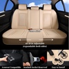 image:imageCoverado Car Seat Covers Full Set Luxury Leather Seat Covers for Cars Front and Back Seat Covers Waterproof Car Seat Protector Car Seat Cushion Universal Fit Most CarsBlueampWhiteBeige