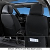 image:imageCoverado Car Seat Covers Full Set Luxury Leather Seat Covers for Cars Front and Back Seat Covers Waterproof Car Seat Protector Car Seat Cushion Universal Fit Most CarsBlueampWhiteAir BackrestBlack