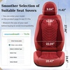 image:imageCoverado Car Seat Covers Full Set Luxury Leather Seat Covers for Cars Front and Back Seat Covers Waterproof Car Seat Protector Car Seat Cushion Universal Fit Most CarsBlueampWhiteSoftRed