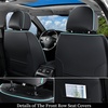 image:imageCoverado Car Seat Covers Full Set Luxury Leather Seat Covers for Cars Front and Back Seat Covers Waterproof Car Seat Protector Car Seat Cushion Universal Fit Most CarsBlueampWhiteSoftBlackBlue