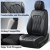 image:imageCoverado Car Seat Covers Full Set Luxury Leather Seat Covers for Cars Front and Back Seat Covers Waterproof Car Seat Protector Car Seat Cushion Universal Fit Most CarsBlueampWhiteEmbossedBlack
