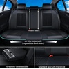 image:imageCoverado Car Seat Covers Full Set Luxury Leather Seat Covers for Cars Front and Back Seat Covers Waterproof Car Seat Protector Car Seat Cushion Universal Fit Most CarsBlueampWhiteSoftBlackBlue