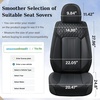 image:imageCoverado Car Seat Covers Full Set Luxury Leather Seat Covers for Cars Front and Back Seat Covers Waterproof Car Seat Protector Car Seat Cushion Universal Fit Most CarsBlueampWhiteAir BackrestBlack