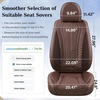 image:imageCoverado Car Seat Covers Full Set Luxury Leather Seat Covers for Cars Front and Back Seat Covers Waterproof Car Seat Protector Car Seat Cushion Universal Fit Most CarsBlueampWhiteCoffee