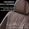 image:imageCoverado Car Seat Covers Full Set Luxury Leather Seat Covers for Cars Front and Back Seat Covers Waterproof Car Seat Protector Car Seat Cushion Universal Fit Most CarsBlueampWhiteCoffee