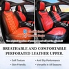 image:imageCoverado Car Seat Covers Full Set Luxury Leather Seat Covers for Cars Front and Back Seat Covers Waterproof Car Seat Protector Car Seat Cushion Universal Fit Most CarsBlueampWhiteEmbossedRed