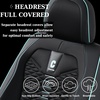 image:imageCoverado Car Seat Covers Full Set Luxury Leather Seat Covers for Cars Front and Back Seat Covers Waterproof Car Seat Protector Car Seat Cushion Universal Fit Most CarsBlueampWhiteSoftBlackBlue