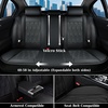 image:imageCoverado Car Seat Covers Full Set Luxury Leather Seat Covers for Cars Front and Back Seat Covers Waterproof Car Seat Protector Car Seat Cushion Universal Fit Most CarsBlueampWhiteEmbossedBlack