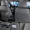image:imageCoverado Car Seat Covers Full Set Luxury Leather Seat Covers for Cars Front and Back Seat Covers Waterproof Car Seat Protector Car Seat Cushion Universal Fit Most CarsBlueampWhiteEmbossedGray