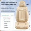 image:imageCoverado Car Seat Covers Full Set Luxury Leather Seat Covers for Cars Front and Back Seat Covers Waterproof Car Seat Protector Car Seat Cushion Universal Fit Most CarsBlueampWhiteAir BackrestBeige
