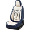 image:imageCoverado Car Seat Covers Full Set Luxury Leather Seat Covers for Cars Front and Back Seat Covers Waterproof Car Seat Protector Car Seat Cushion Universal Fit Most CarsBlueampWhiteAir BackrestBlueWhite