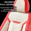 image:imageCoverado Car Seat Covers Full Set Luxury Leather Seat Covers for Cars Front and Back Seat Covers Waterproof Car Seat Protector Car Seat Cushion Universal Fit Most CarsBlueampWhiteAir BackrestRedWhite