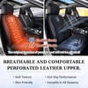 image:imageCoverado Car Seat Covers Full Set Luxury Leather Seat Covers for Cars Front and Back Seat Covers Waterproof Car Seat Protector Car Seat Cushion Universal Fit Most CarsBlueampWhiteSoftBlack