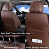 image:imageCoverado Car Seat Covers Full Set Luxury Leather Seat Covers for Cars Front and Back Seat Covers Waterproof Car Seat Protector Car Seat Cushion Universal Fit Most CarsBlueampWhiteCoffee