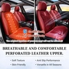 image:imageCoverado Car Seat Covers Full Set Luxury Leather Seat Covers for Cars Front and Back Seat Covers Waterproof Car Seat Protector Car Seat Cushion Universal Fit Most CarsBlueampWhiteSoftRed