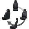image:imageCoverado Car Seat Covers Full Set Luxury Leather Seat Covers for Cars Front and Back Seat Covers Waterproof Car Seat Protector Car Seat Cushion Universal Fit Most CarsBlueampWhiteAir BackrestBlack
