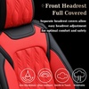 image:imageCoverado Car Seat Covers Full Set Luxury Leather Seat Covers for Cars Front and Back Seat Covers Waterproof Car Seat Protector Car Seat Cushion Universal Fit Most CarsBlueampWhiteEmbossedRed