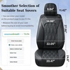 image:imageCoverado Car Seat Covers Full Set Luxury Leather Seat Covers for Cars Front and Back Seat Covers Waterproof Car Seat Protector Car Seat Cushion Universal Fit Most CarsBlueampWhiteEmbossedBlack