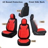 image:imageCoverado Car Seat Covers Full Set Luxury Leather Seat Covers for Cars Front and Back Seat Covers Waterproof Car Seat Protector Car Seat Cushion Universal Fit Most CarsBlueampWhiteEmbossedRed01