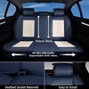 image:imageCoverado Car Seat Covers Full Set Luxury Leather Seat Covers for Cars Front and Back Seat Covers Waterproof Car Seat Protector Car Seat Cushion Universal Fit Most CarsBlueampWhiteAir BackrestBlueWhite