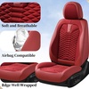 image:imageCoverado Car Seat Covers Full Set Luxury Leather Seat Covers for Cars Front and Back Seat Covers Waterproof Car Seat Protector Car Seat Cushion Universal Fit Most CarsBlueampWhiteSoftRed
