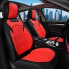 image:imageCoverado Car Seat Covers Full Set Luxury Leather Seat Covers for Cars Front and Back Seat Covers Waterproof Car Seat Protector Car Seat Cushion Universal Fit Most CarsBlueampWhiteEmbossedRed