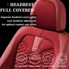 image:imageCoverado Car Seat Covers Full Set Luxury Leather Seat Covers for Cars Front and Back Seat Covers Waterproof Car Seat Protector Car Seat Cushion Universal Fit Most CarsBlueampWhiteSoftRed