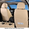 image:imageCoverado Car Seat Covers Full Set Luxury Leather Seat Covers for Cars Front and Back Seat Covers Waterproof Car Seat Protector Car Seat Cushion Universal Fit Most CarsBlueampWhiteAir BackrestBeige