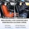 image:imageCoverado Car Seat Covers Full Set Luxury Leather Seat Covers for Cars Front and Back Seat Covers Waterproof Car Seat Protector Car Seat Cushion Universal Fit Most CarsBlueampWhiteSoftBlackBlue