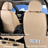 image:imageCoverado Car Seat Covers Full Set Luxury Leather Seat Covers for Cars Front and Back Seat Covers Waterproof Car Seat Protector Car Seat Cushion Universal Fit Most CarsBlueampWhiteBeige