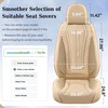 image:imageCoverado Car Seat Covers Full Set Luxury Leather Seat Covers for Cars Front and Back Seat Covers Waterproof Car Seat Protector Car Seat Cushion Universal Fit Most CarsBlueampWhiteBeige