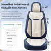 image:imageCoverado Car Seat Covers Full Set Luxury Leather Seat Covers for Cars Front and Back Seat Covers Waterproof Car Seat Protector Car Seat Cushion Universal Fit Most CarsBlueampWhiteBlueWhite