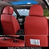 image:imageCoverado Car Seat Covers Full Set Luxury Leather Seat Covers for Cars Front and Back Seat Covers Waterproof Car Seat Protector Car Seat Cushion Universal Fit Most CarsBlueampWhiteSoftRed