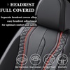 image:imageCoverado Car Seat Covers Full Set Luxury Leather Seat Covers for Cars Front and Back Seat Covers Waterproof Car Seat Protector Car Seat Cushion Universal Fit Most CarsBlueampWhiteBlack  RedLine